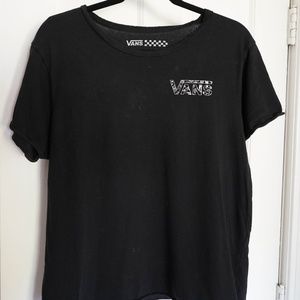 Black and white Vans T